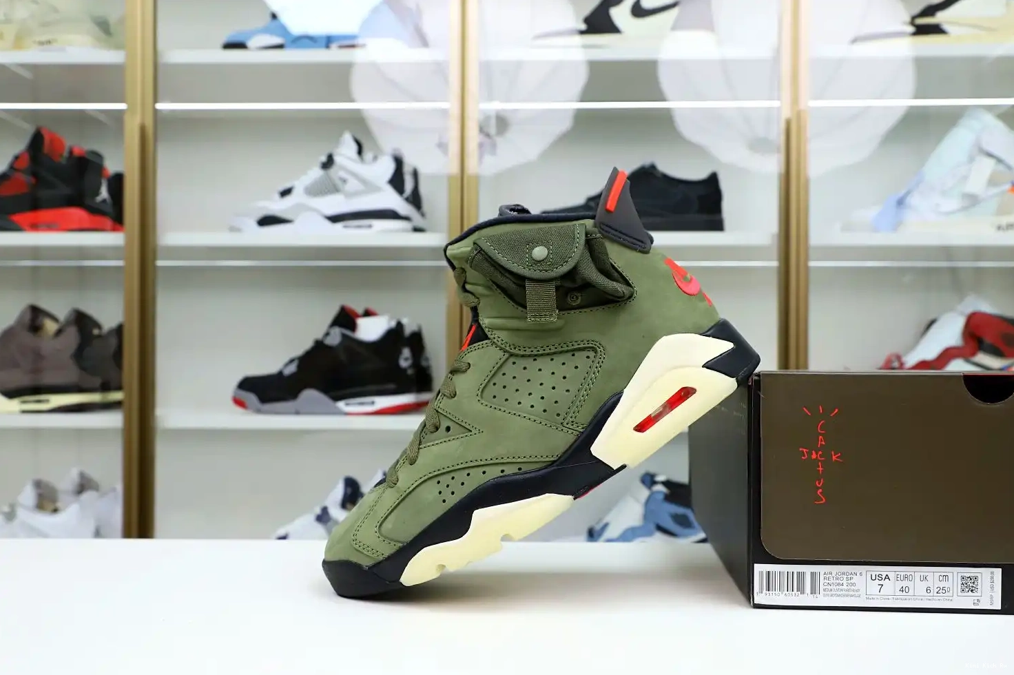 AIR SCOTT TRAVIS 'OLIVE' RETRO Kimikick JORDAN 6 X 0706